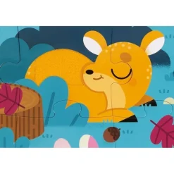 Puzzle dla Dzieci Sensoryczne Leśne Zwierzęta 20 el