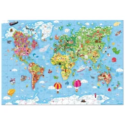 Puzzle dla Dzieci w Walizce Ogromna Mapa Świata 300 el. 7+