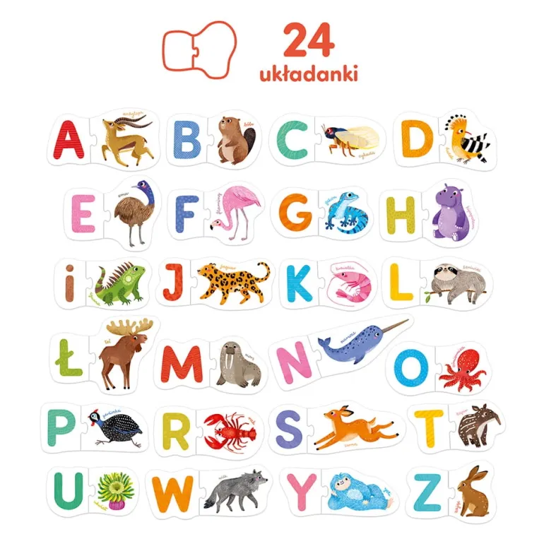 Puzzle do pary Literki 48el. 3+