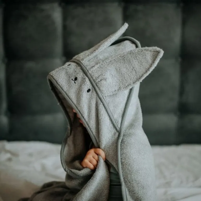 Ręcznik dla Niemowląt Bambusowy Light Grey Szary