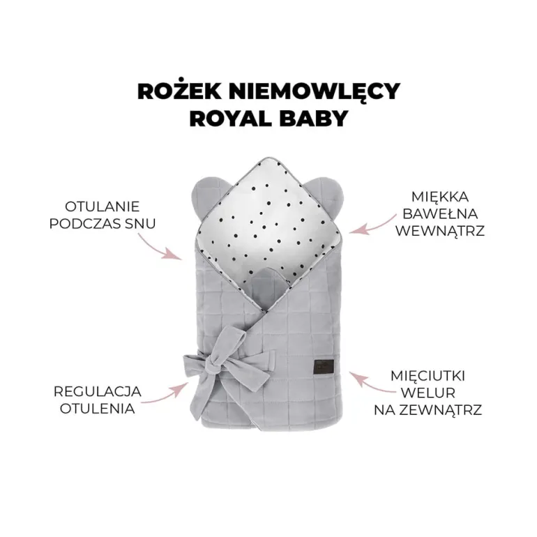 Rożek Niemowlęcy Bawełniany Royal Baby Pink