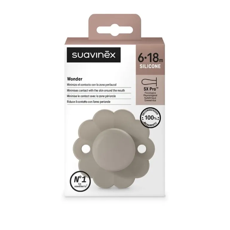 Smoczek fizjologiczny SX Pro silikonowy Wonder 0-6m - Gray Clouds