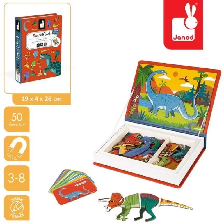 Układanka Magnetyczna Magnetibook Dinozaury