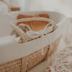 Wyściółka do Kosza Mojżesza Bawełna Organiczna Caffe Latte