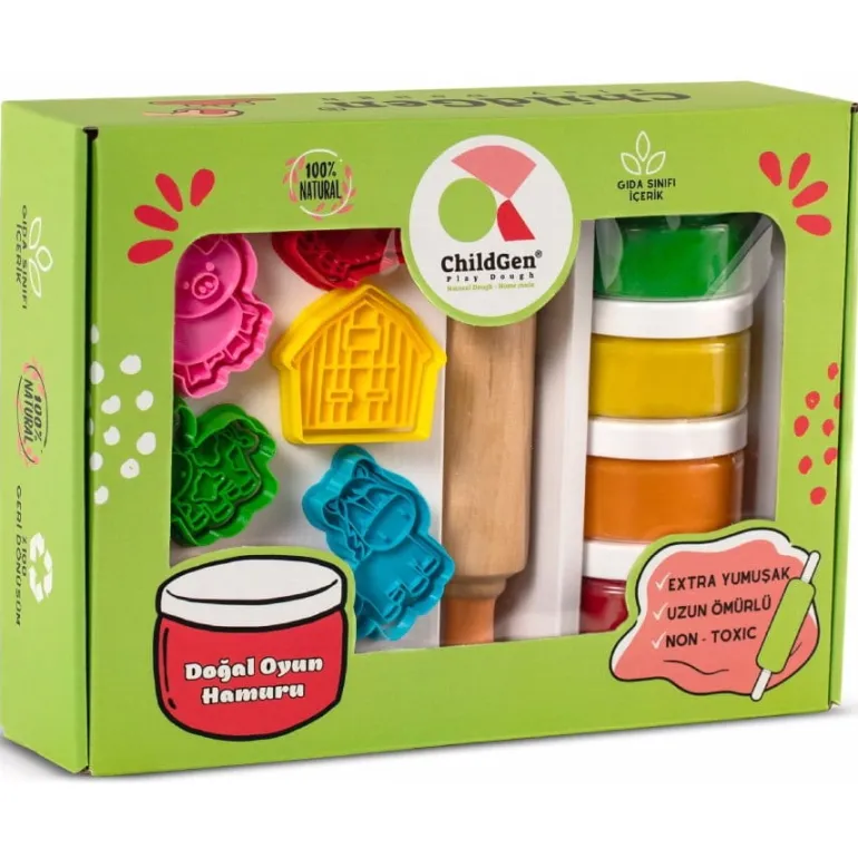 Zestaw kreatywny FARMA, 100% NATURALNA ciastolina i akcesoria