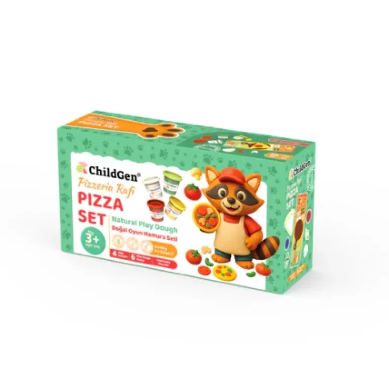 Zestaw kreatywny PAW PALS Rafi – Pizzeria 4 ciastoliny, foremki, mata